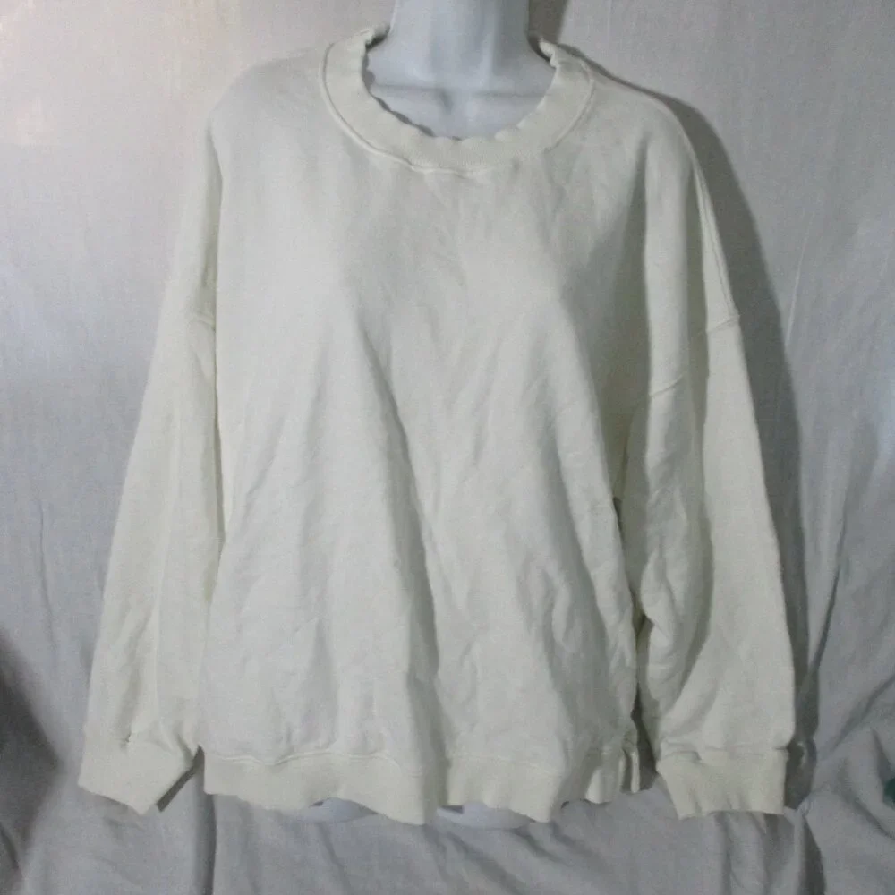 FREE PEOPLE FP MOVEMENT PLAYBOOK TUNIC SWEATSHIRT L WHITE - Picture 1 of 5
